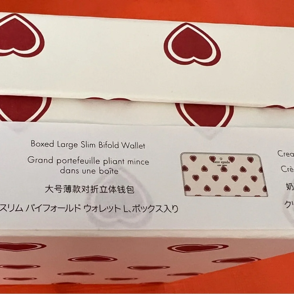 kate spade New York adorable NWT, Madison Heartfelt Boxed Slim Bifold Wallet - Picture 11 of 14
